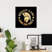 Spartan Warrior Gold Poster (Thuiskantoor)