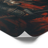 Spartan Warrior Kneeling Poster PNG (Hoek)