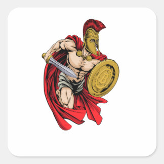 Spartan Warrior Vierkante Sticker