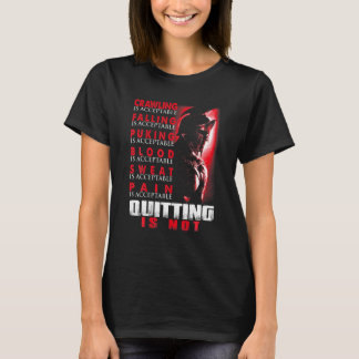 Spartan Warriors Quitting is niet groot motivate S T-shirt