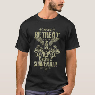 Spartan Workout Nooit Surrender Gladiator Gym MMA T-shirt