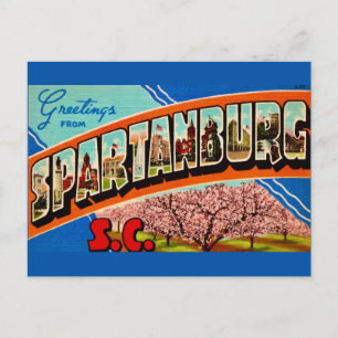 Spartanburg SC Groet Ansichtkaart Briefkaart