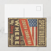 Spartanburg South Carolina Briefkaart (Voorkant / Achterkant)