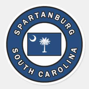 Spartanburg South Carolina Ronde Sticker