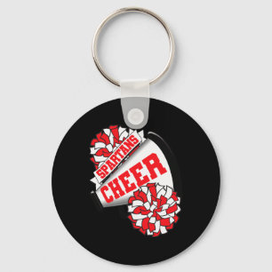 Spartanen Cheer Ck naar school Cheerleading Spirit Sleutelhanger