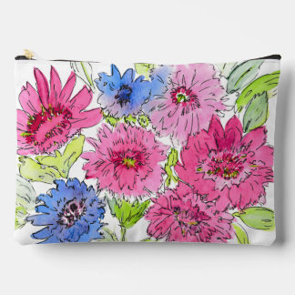 Spashes Bachelor Button Blooms Make-up Bag Etui