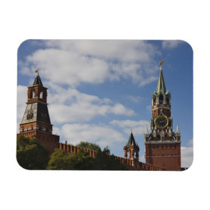 Spasskaya Tower op het Rode Plein, Moskou, Rusland Magneet