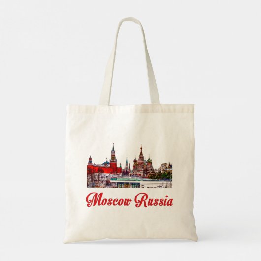 Spassky Tower en Moskou Kremlin, Rusland. Tote Bag (Achterkant)