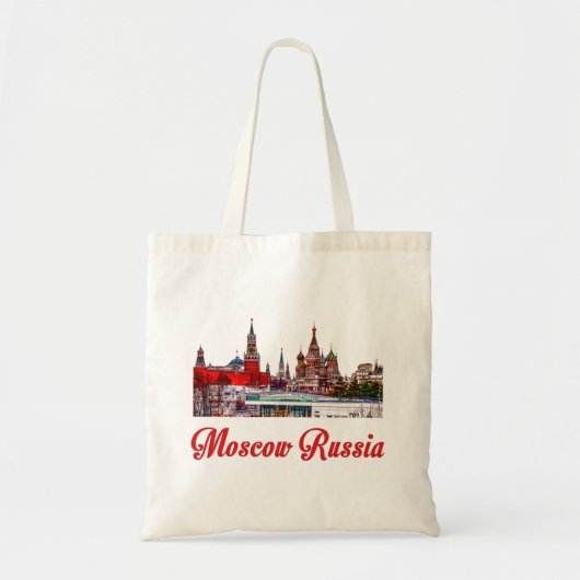 Spassky Tower en Moskou Kremlin, Rusland. Tote Bag (Voorkant)