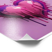 spat-hart van verf foto afdruk (Hoek)