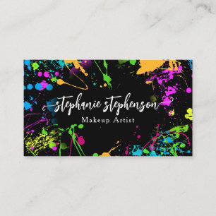 Spat moderne kunst make-up nagelstylist visitekaartje