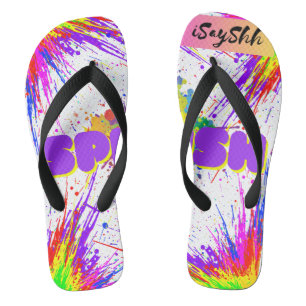 spat verf teenslippers
