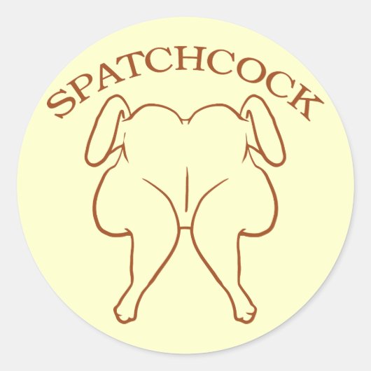 Spatchcock Chicken Ronde Sticker (Voorkant)