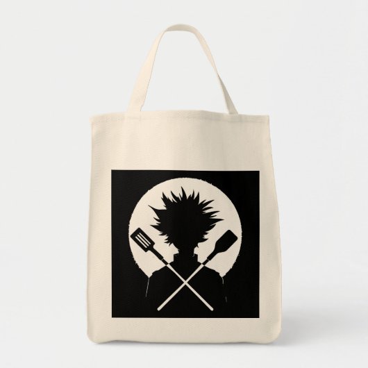 Spatels Grappig Koken Wilde Chef Tote Bag (Voorkant)