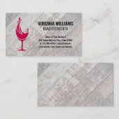 spatglas | Houten planken achtergrond Visitekaartje (Voorkant / Achterkant)