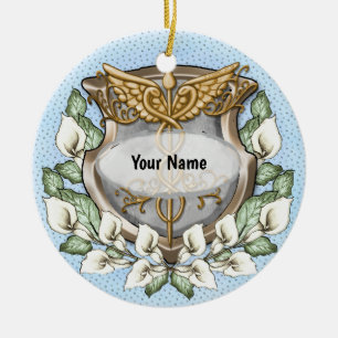 Spath Lily Shield aangepaste Verpleegkundige ornam Keramisch Ornament