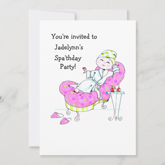 Spa'thday Party Invitation Kaart (Voorkant)