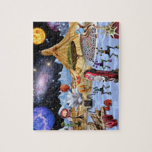 Spatie buitenaardse puzzel planeet kinder meisjes  legpuzzel (Verticaal)