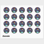 Spatie eerste verjaardag ticker - eerste reis ronde sticker (Vel)