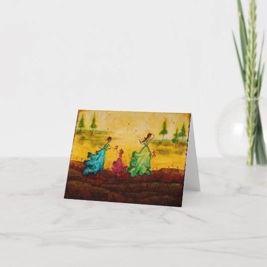 Spatie notecard met kunstwerk door Marabeth Quin Kaart (Voorkant)