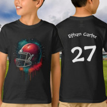 Spatie rode en groene American Football helm