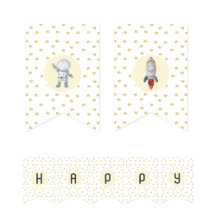 Spatiebanner voor ruimtefeest