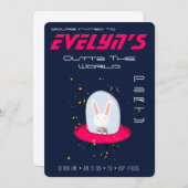 Spatiebunny Feest Uitnodiging (Voorkant / Achterkant)