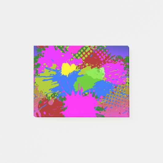 Spatpatroon met verf 3 post-it® notes (Voorkant)