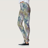 Spatten en splatten van verf onder gehamerd glas leggings (Links)