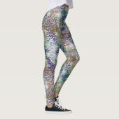 Spatten en splatten van verf onder gehamerd glas leggings (Rechts)