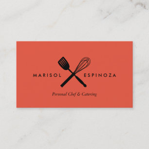 Spatula Whisk Personal Chef Caterer Visitekaartje