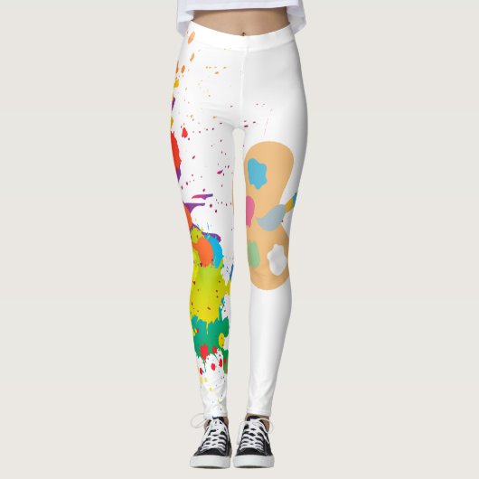 spatverf leggings (Voorkant)