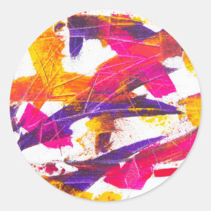 spatverf ronde sticker