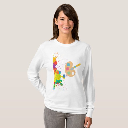 spatverf t-shirt (Voorkant volledig)