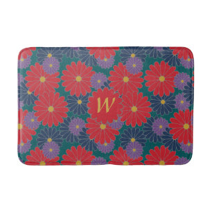 Spatwater herfst bloemen badmat