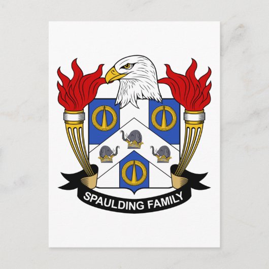 Spauling Family Crest Briefkaart (Voorkant)