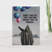 Spawed uit Darkness Gothic Happy Birday Kaart (Voorkant)