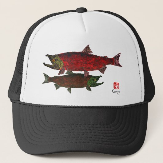 Spawning Salmon - Trucker Hat Trucker Pet (Voorkant)