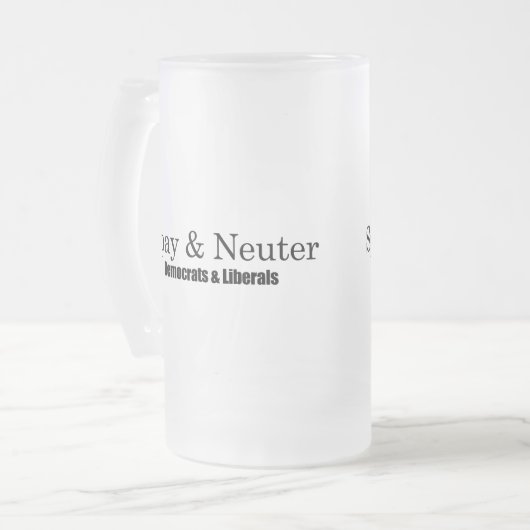 Spay en Neuter Liberals Matglas Bierpul (Voorkant links)