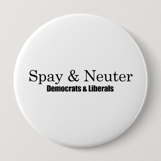 Spay en Neuter Liberals Ronde Button 4,0 Cm (Voorkant)