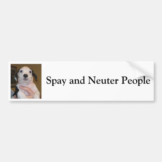 Spay en Neuter People Bumpersticker (Voorkant)