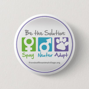 "Spay, Neuter, Adopt" Button