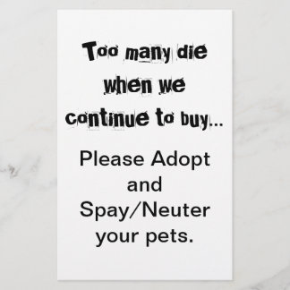 Spay Neuter Adopt Flyer