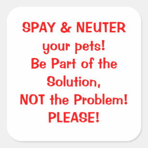 Spay Neuter sticker