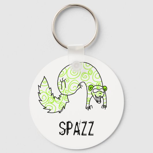 Spazzing Ferret Sleutelhanger (Voorkant)