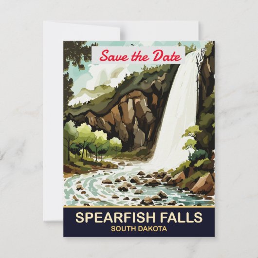 Speafish-watervallen, South Dakota,  Save The Date (Voorkant)
