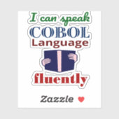 Speak Cobol Language Fluently Sticker (Vel)