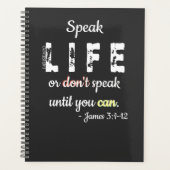 Speak Life or Don't Speak - Planner (Devant)