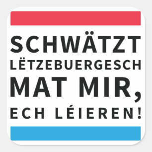 Speak luxembourgeois Sticker