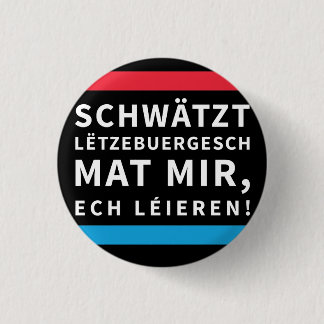 Speak Luxembourgish Black Button